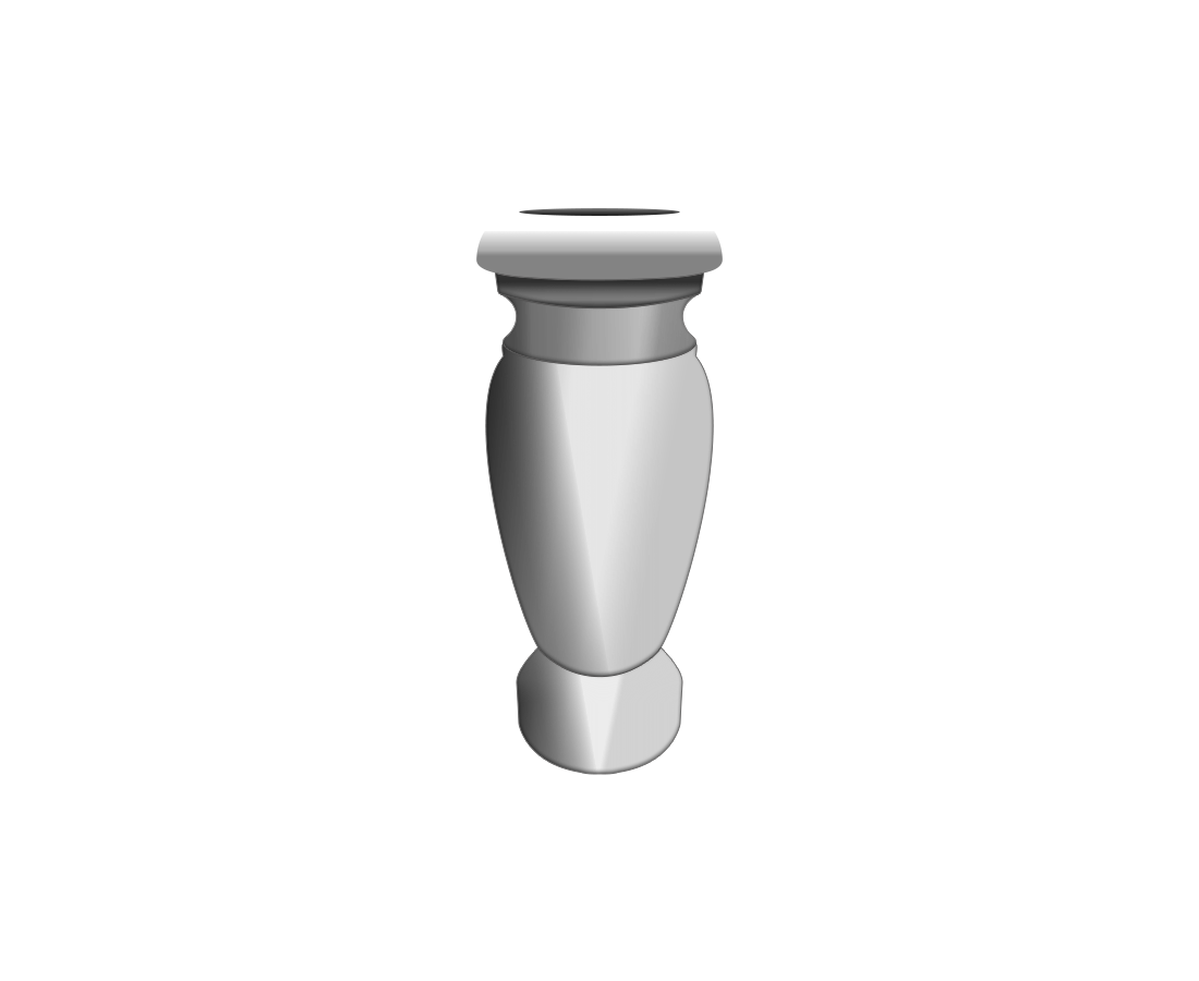 BLACK ULTIMATE - VASE - 0-4 X 0-4 X 0-10 - P5 (ALL POLISHED) - TURNED VASE